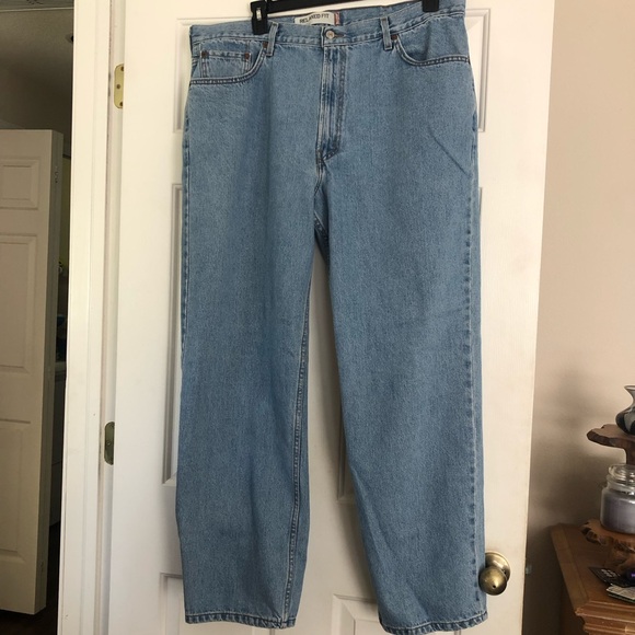 Mens 550 Relaxed Fit Levis Strauss Straight Med Blue Stonewash Denim Jea… - Picture 3 of 10